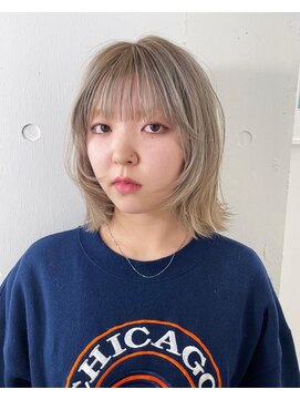 レコ 渋谷(LECO) サンドベージュのボブウルフ