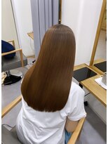 イニット 奈良新大宮(init.)&nbsp;20代 30代 40代 縮毛矯正ロング 髪質改善 ココアベージュ