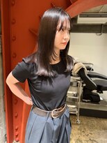 ハマモト&nbsp;ミディアムレイヤーカット/グレージュ