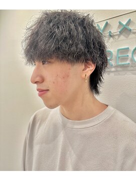 ロミーオム 本厚木(ROMMY. Homme) 刈り上げツイストスパイラルパーマウルフマッシュメンズヘア