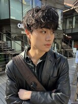 ウルフ/アッシュブラック/カルマパーマ/ベリーショート/表参道