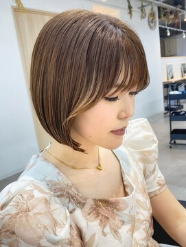 トト 船橋店(toto.) ☆ハイライトダブルシアーカラーカールセミディ姫カット［船橋]