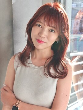 ベレッタ 楠葉店(veretta.) 柔らかい雰囲気と大人っぽさを引き立てるピンクベージュ/ツヤ髪