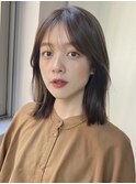 顔まわりレイヤー ボブ デザインカラー レイヤーカット