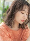 ■フレンチカジュアルハイライトふわミディ307-3上尾10代20代