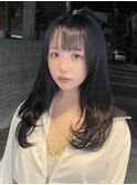 ダークラベンダー/裾カラー/レイヤーカット