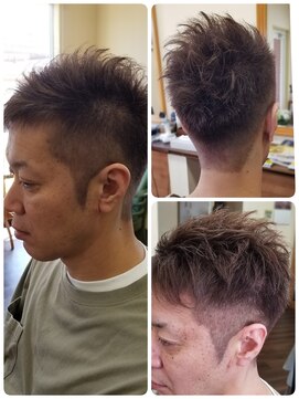 クリア 美容室 束感ショート☆爽やかツーブロック