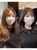 白川20代30代40代小顔カット大人かわいいくびれレイヤー前髪韓国