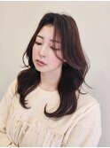 長め前髪韓国風レイヤー