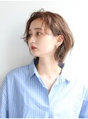 ショートボブミニウルフチェリーブラウン20代30代40代50代