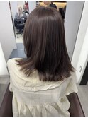 アッシュベージュ  ミディアム レイヤー ブリーチなし 10代20代