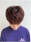 メンズカラー/ワインレッド/20代30代/知立/三河