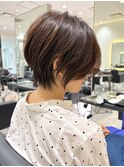 30代40代50代絶壁解消前髪あり小顔前下がり大人ショートボブN