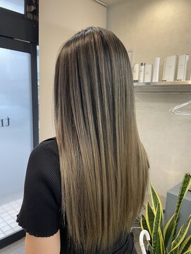 ファンド 千葉(fand) 海外風バレイヤージュ/ミルクティーベージュ