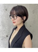☆【春日】オリーブグレー/ショート/顔周りレイヤー/髪質改善166