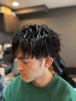 ザ ブライト バーバー(The BRIGHT BARBER)&nbsp;ゆるめツイストスパイラルパーマ　ツーブロ