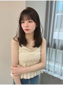 オリーブブラウン/レイヤーカット/透明感カラー/韓国ヘア