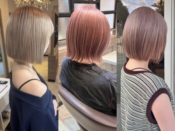 ジャストビューティマカロン 上大岡(Just Beauty macaron)の写真/垢抜け*透明感のあるダブルカラーでヘアセットの幅も広がる［ダブルカラー/ブリーチ/ハイライト/上大岡駅］