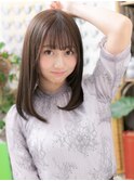 黒髪ローライトが大人かわいい小顔ワンカールa戸頭20代30代40代