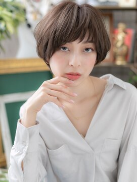 カバーヘア イヴ 戸頭店(COVER HAIR EVE) 小顔切りっぱなし大人かわいいクールショートb戸頭20代30代40代
