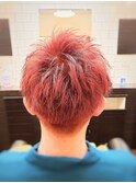 赤髪×刈り上げツーブロックショート<理容室>[日暮里/床屋]