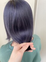 ジーナ 博多(Zina)&nbsp;【Zina】艶カラー/アッシュパープル/鎖骨ミディアム20代30代40代