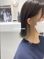 ビューバイネオリーブ 用賀店(Beau'r by neolive) グレージュカラーボブウルフ黒髪ココアベージュ　４