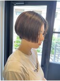 ショートボブパーマ20代30代40代イヤリングカラー大人可愛い