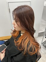ヌープヘアーアイス(NUUP.hair ici)&nbsp;チラッと見えるインナーオレンジブラウン