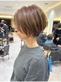 30代/40代/50代/前下がりショートボブ×透明感カラー【NAYUMI】