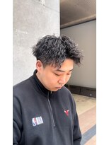 クオンヒール 堺筋本町店(QUON HEAL) 黒髪×ツイストスパイラルパーマ