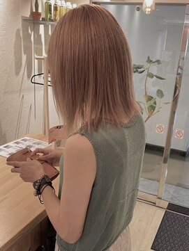 ニコヘアデザイン(NICO hair design) ☆NICO☆ ワンブリーチ　ミルクティーベージュ