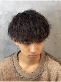 縦落ちツイストパーマ