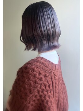 エル セルカ 高田馬場(el CERCA) ラベンダーカラー×切りっぱなし外ハネボブ