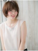 辻堂/髪質改善/くすみベージュ×くせ毛風小顔マッシュボブf
