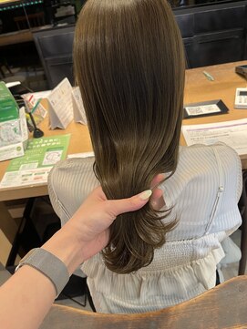 サラ 天神大名店(SARA) 【RINA】ブリーチなしオリーブベージュ