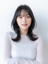 顔周りレイヤー/20代30代大人かわいい/くびれヘア