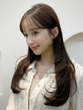 ノイ 銀座(noi) 顔周りレイヤーカットくびれヘアミルクティーベージュカラー