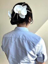 アヴァンセ サニー美容室&nbsp;ヘアセット和装スタイル 胡蝶蘭 シニヨン 着物ヘア アップ