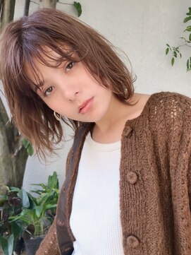 ヘア ヴィルゴ 吉祥寺(hair Virgo) ルーズウェーブ×モカベージュ大人ボブ