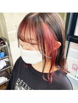 ガルボ ヘアー(garbo hair) #インナーカラー #ピンク #ブラック #デザインカラー
