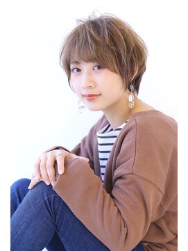 オーロ 宝塚店(ORO) 20代30代40代50代ひし形束感ショート透明感マロンベージュ