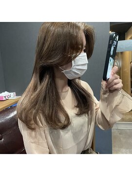 ボアップ 京橋店(boappu) #ブリーチなし　#透明感カラー　#ベージュカラー