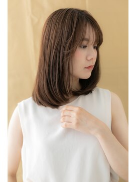 カバーヘア ブリス 川口(COVER HAIR bliss) 艶感パールベージュ前下がりヘルシースタイルY川口20代30代40代