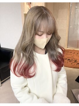 ソワンドブレスセルン 心斎橋(soin de brace cerne) グレージュ×レッド