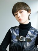 【arteHAIR】マッシュショート×ブリーチありグレージュカラー