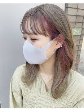 グラスペディア(graspedia) ベージュイヤリングピンクm