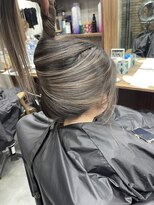 ラフ(LAFF) #バレイヤージュ#グレージュカラー#ボブウルフ#ココアベージュ