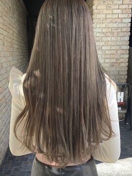 アンドレイ 表参道(andrey) [ANDREY]グレーベージュ/レイヤーロング/前髪パーマ黒髪カタログ