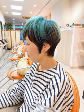 ヘアーアンジュ(Hair Ange) アンブレラカラー　ミントブルー